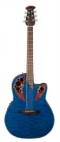 OVATION CE44P-8TQ Celebrity Elite Plus Mid Cutaway Trans Blue Quilt Maple  гитара (Китай)