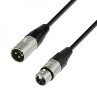 Adam hall k4 dmf 0300 - кабель dmx aes/ebu, rean xlr (f) - xlr (m), 0,22 мм2, 3 м, черный