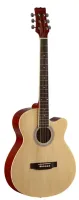 MARTINEZ W - 91 C / N«Фолк» 39" с вырезом , верхняя , нижняя дека и обечайка - липа , накладка - палисандр, цвет натуральный