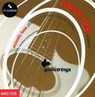 GALLI STRINGS AB45105 - струны для акустической бас гитары, 045-105, натяжение MEDIUM