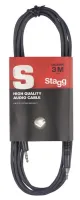 STAGG SAC3MPSMPSB - профессиональный шнур, мини-стерео-джек <-> мини-стерео-джек, длина 3 метра.