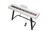 DP-121-H-WH цифровое фортепиано, 88 клавиш, полновзвешенный молоточковый механизм, 960 тембров, многодорожечная запись, эффекты, усилитель 2х10Вт, одиночная педаль, белое, без подставки,Pierre Cesar