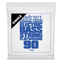Ernie Ball 1790 - струна одиночная для бас-гитары, Серия Flatwound, Калибр: 90, Сердцевина: шестигранник; сталь, покрытая оловом, Обмотка: плоская,