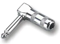 ROXTONE RJ029M Разъем, 6,3mm mono Male Jack(угловой), цвет: Серебро, Металл