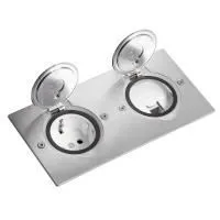 Блок встраиваемый Legrand 089702 IP44 2х2м нерж.сталь