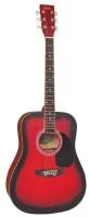 Encore ew100r (уценка)  акустическая гитара, dreadnought, цвет красный берст матовый