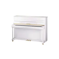 Pearl River QU1-EU118/A112 Пианино вертикальное, 118см, белое, полированное, c системой QU1, фурнитура "золото", механизм плавного опускания крышки, струны Roslau, размеры В*Г*Ш 1180*600*1500, вес 248кг
