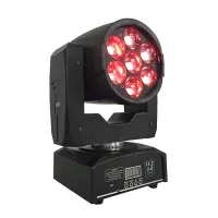 STAGE4 microWASH 7x15 ZOOM - Поворотная "голова" WASH, 7 RGBW LED по 15Вт., моторизированный линейный зум, линейный диммер, электронный строб, система синтеза цвета RGBW 4 в 1, DMX-512 - 16 кан., Pan 540°; Tilt 270° (16 bit), 116 Вт, 100-240 В 50/60 Гц, в