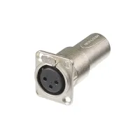 Neutrik NA3FDM- Проходной панельный разъем XLR 3-pin (розетка-вилка) с фланцем типа D.