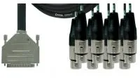 Cordial CFD 3 DFT цифровой кабель D-Sub/8xXLR female, 3,0 м, черный