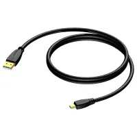 Procab CXU625/1.5- Кабель USB тип A (вилка) – mini-USB тип В (вилка)