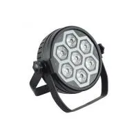 PA-712E, прожектор светодиодный 7 x 12Вт 4в1 RGBW + 60 x 0.2Вт RGB, угол раскрытия 26°, DMX-512, пластик, 265x117x213 мм, вес 2.2 кг, Balalight/Brighten -