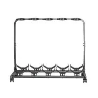ECO GS086 Black Подставка под 5 гитар, Специальное покрытие защищает инструмент. Высота: 79см., Ширина: 83см, Глубина: ??см. Вес: 5,5кг, 1шт. в кор:45*12*126cм. Цвет: черный. Поставляется по 2 штю в коробке: 47х26х93см.