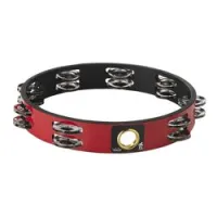 Remo ta-6210-52  10" тамбурин двухрядный, 8 пар jingles, без пластика, красный