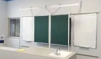 Рельсовая система PolyGlide Slide Mono-2 (4,2 м., рельсовые доски 100х120 маркерные – 2 шт., настенные доски 100х120 меловые – 2 шт., кронштейн № 18 (230х1400) – 4 шт., стяжка 1060 – 4 шт.)