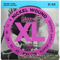 D'Addario EXL120 Nickel Wound Super Light 9-42 - Струны для электрогитар