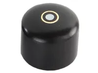 Switch handle Acura GP-FEB14 - Ebony electro guitar knob with mother-of-pearl and brass "Parisian eye"