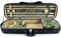Violin case Artemis DVC-5-1 - Rectangular plywood hard case for 4/4 violin with nylon fabric exterior, thermometer and hygrometer. Weight 2.9 kg