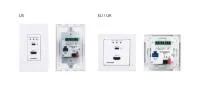 Передатчик Kramer Electronics [WP-20CT/US-D(W/B)] HDMI/USB-C с автоматическим переключением и RS-232 по витой паре HDBaseT, деэмбедиование аудио, возможность зарядки по USB-C до 60 Вт; поддержка 4К60 4:2:0, PoE,