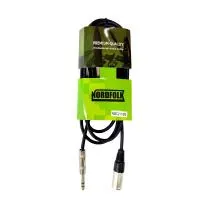 Nordfolk nmc211/10m  кабель xlr male - 6.3 мм jack stereo, металл разъёмы, 10 м.