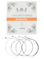 VIRTUOZO 00344 eTUDE НАБОР 4+1 СТРУН для скрипки, хромсталь плосковитые, EADG+запасная mi, опт 5 наб