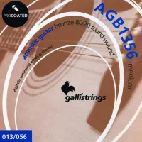 GALLI STRINGS AGB1356 - струны для акустической гитары, натяжение Medium, размер 13-56