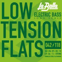 LTF-5A Low Tension Flexible Flats Комплект струн для 5-струнной бас-гитары, сталь, 42-118, La Bella