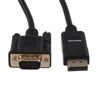 00-00027497 Кабель DisplayPort (m)-VGA (m) 1.8м ПВХ, черный, GoPower