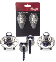 STAGG SSL1 CR -кнопки для крепления ремня с замковой системой блокировки. Цвет: хромированные
