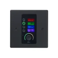 BSS EC-4BV-BLK-EU - панельный контроллер с 4 кнопками и регулятором уровня,  Ethernet , цвет чёрный