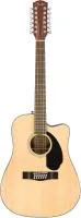 FENDER CD-60SCE-12 NAT - электроакустическая гитара 12 струнная, топ - массив ели, цвет натуральный