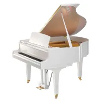 Kawai gl-20 wh/ p  рояль, длина 157 см, цвет белый полированный, банкетка в комплекте, индонезия