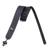 Blacksmith ls-0201 black  ремень для гитары, кожа, 60 мм, черный, спилок, кругл концы