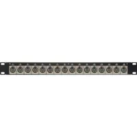 Canare 161U-X12F аудио патч панель XLR, 1 ряд по 8 разъемов XLR-male и 8 разъемов XLR-female