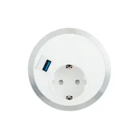 ABL 2F210110- Встраиваемая розетка серии Port El с 1xUSB-A 3.0, белая