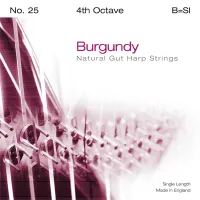 Harp B4 string Bow Brand Pedal Burgundy - Concert harp B 4 octave gut string