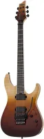 SCHECTER C-1 FR SLS ELITE ATQFB - 6-струнная электрогитара, 24 лада, дека: болотный ясень, топ: волнистый клён, гриф сквозной: клён/орех/падаук со вставками из файбер-карбона, накладка: эбони, звукосниматели: H+H Fishman Fluence Modern, переключатели: 1 т