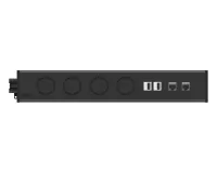 ABL 2M400408- Розеточная станция серии UDM с 4 розетками, 2xUSB-А и 2xRJ45 Cat6A, черная