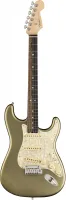 FENDER AM ELITE STRAT EB SATIN JPM электрогитара, цвет зеленый металлик, в комплекте кейс