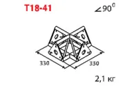 ИМЛАЙТ T18-41-Color Стыковочный узел для 4-х ферм под 90 градусов, d28х2 \ d16х2мм. Крепежный размер 100мм, М8.