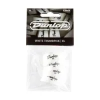 Dunlop 9004p plastic thumbpick white 4pack  когти на большой палец, очень жесткие, белые, 4 шт.