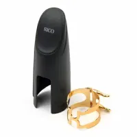 Rico H-Ligature (ML mpc) Лигатура для баритон саксофона металлическая с колпачком, золотая лакировка