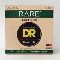 DR RPML-11 - струны для акустической гитары, Калибр: 11-50, Серия: RARE™, Обмотка: фосфористая бронза, Покрытие: нет