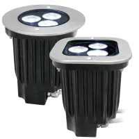 ARCTIK AP785SWT TERRA i3 white (3000K) Встраиваемый архитектурный LED-светильник для установки в грунт или стену, 3 Warm White LED, световой поток 735 Lm, сила света 6954 Кд, угол раскрытия луча 16°, DMX-512, диммер 0-100%, AC 100-240V,50/60 Hz, max мощно