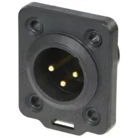Neutrik NC3MDX-TOP панельный разъем XLR male, для наружного использования, золоченые контакты, IP65,