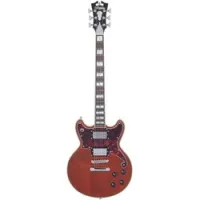 D'angelico deluxe brighton mw  электрогитара с кейсом, hh, t-o-m, цвет красный