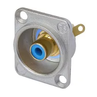 Neutrik NF2D-6- Панельный разъем RCA (розетка) с фланцем типа D, изоляция синего цвета