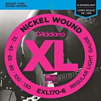 D`addario exl-170-6  струны для 6-струнной бас-гитары nickel woundt 32-130, regular light