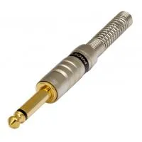 Proel S320 разъём 1/4"TRS моно, позолоченные контакты, никелированный латунный корпус, Ø 7,3 мм пружина