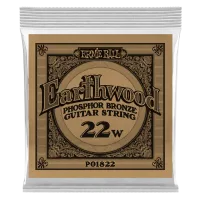 Ernie Ball 1822 - струна одиночная для акустической гитары, Серия Earthwood, Калибр: 22, Сердцевина: шестигранник; сталь, покрытая латунью, Обмотка: